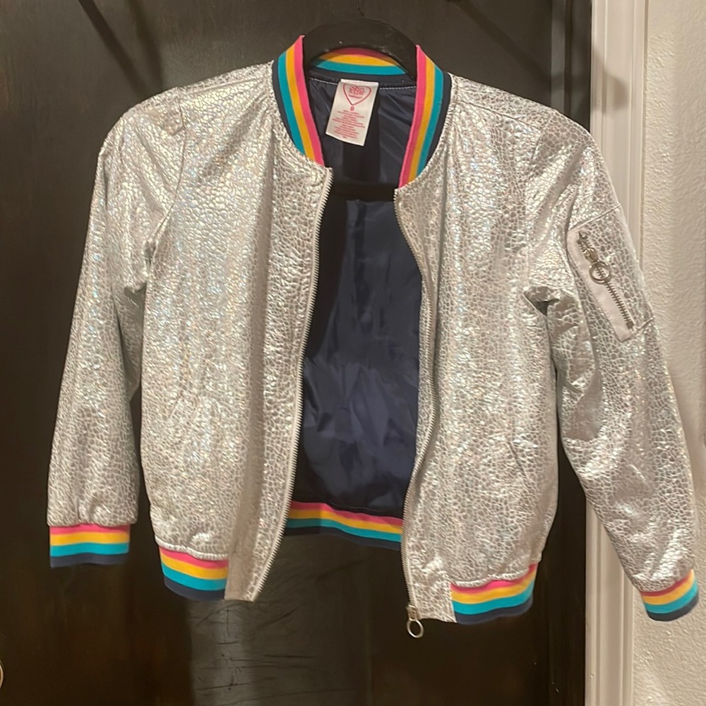 Girls size 8 shiny jacket
